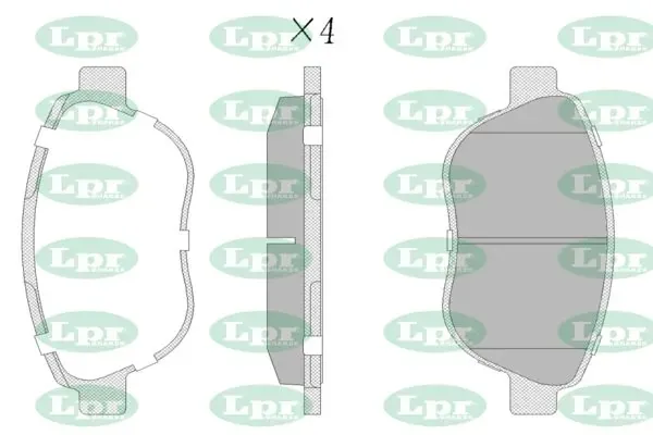 Передні тормозні колодки 05P807 LPR