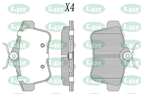 Задні гальмівні колодки 05P1567 LPR