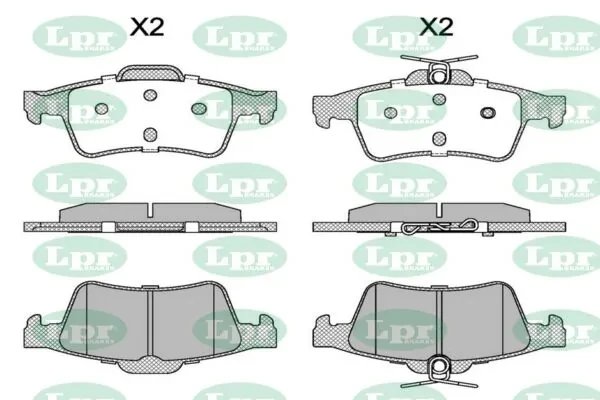 Задні гальмівні колодки 05P1236 LPR