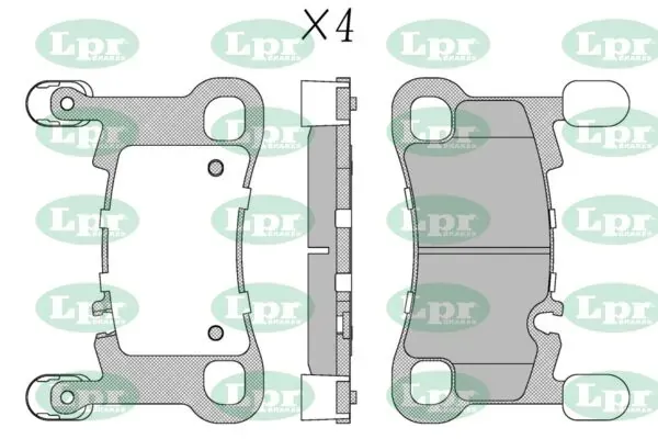 Задні гальмівні колодки 05P2190 LPR