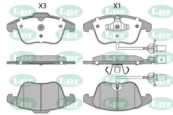 Передні тормозні колодки 05P1391 LPR