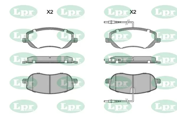 Передні тормозні колодки 05P831 LPR