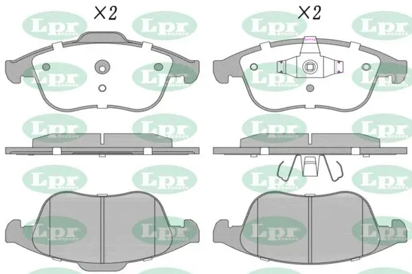 Передні тормозні колодки 05P1534 LPR