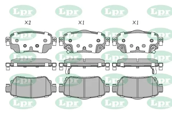 Задні гальмівні колодки 05P1992 LPR