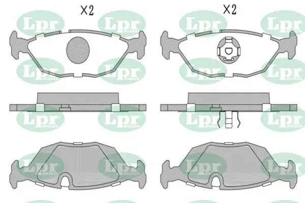 Задні гальмівні колодки 05P306 LPR