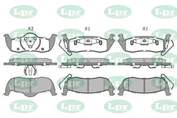 Задні гальмівні колодки 05P1405 LPR