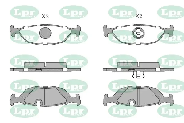 Задні гальмівні колодки 05P238 LPR