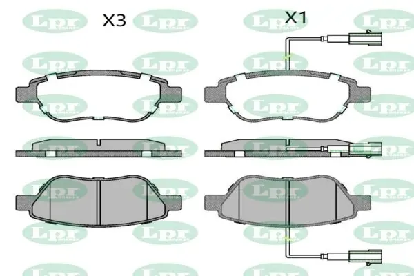Передні тормозні колодки 05P1264 LPR