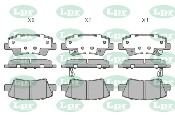 Задні гальмівні колодки 05P1710 LPR