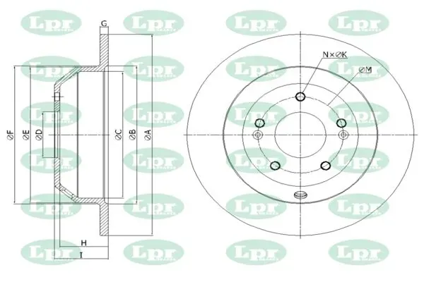 Гальмівні диски K2023P LPR
