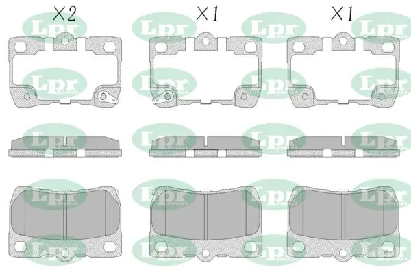 Задні гальмівні колодки 05P1407 LPR
