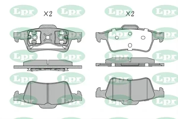Задні гальмівні колодки 05P815 LPR