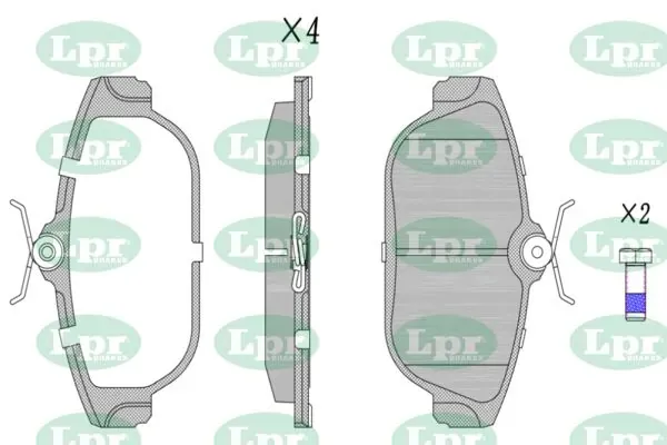 Передні тормозні колодки 05P382 LPR