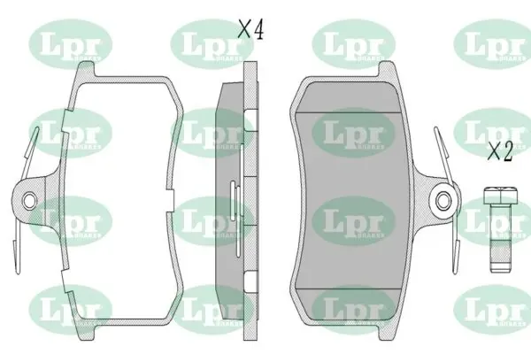 Задні гальмівні колодки 05P440 LPR