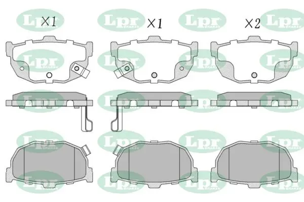 Задні гальмівні колодки 05P089 LPR
