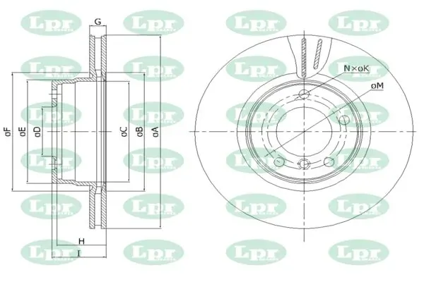 Гальмівні диски передні B2010V LPR