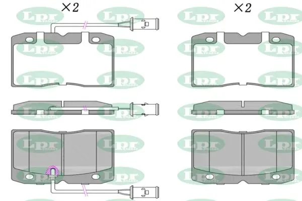 Передні тормозні колодки 05P425 LPR