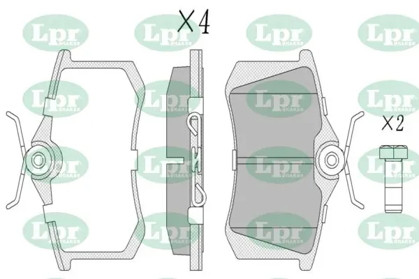 Задні гальмівні колодки 05P1788 LPR
