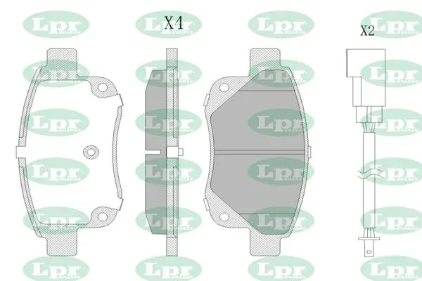 Задні гальмівні колодки 05P1261 LPR