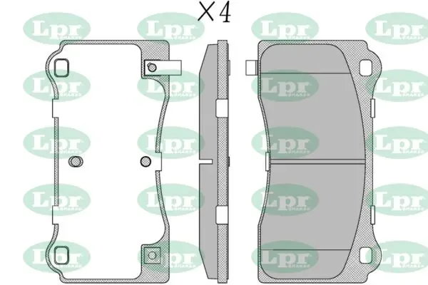 Передні тормозні колодки 05P2268 LPR