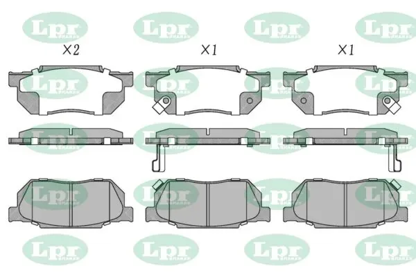 Передні тормозні колодки 05P322 LPR