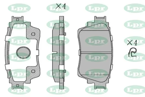 Задні гальмівні колодки 05P2180 LPR