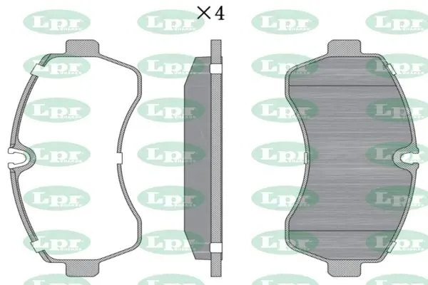 Передні тормозні колодки 05P1295 LPR