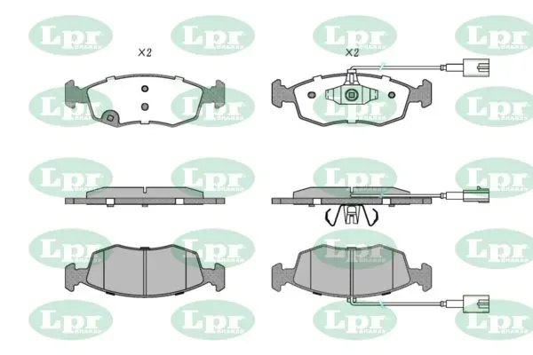 Передні тормозні колодки 05P1653 LPR