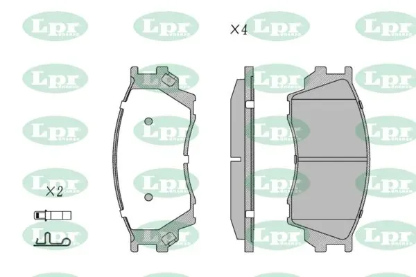 Передні тормозні колодки 05P1019 LPR