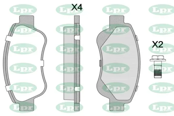 Передні тормозні колодки 05P1235 LPR