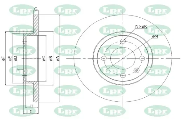 Гальмівні диски передні V2181P LPR