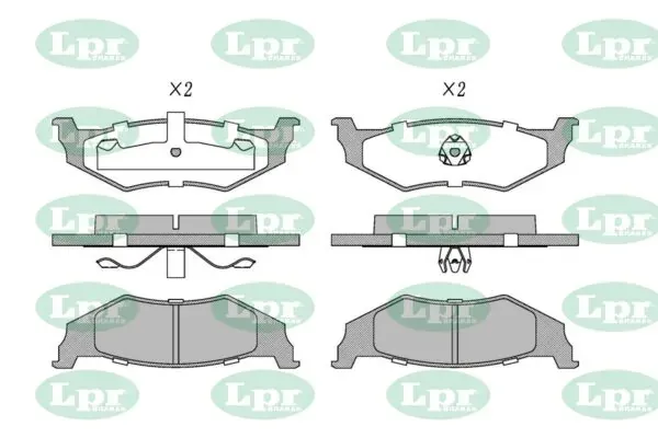 Задні гальмівні колодки 05P894 LPR