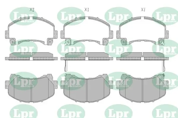 Передні тормозні колодки 05P1630 LPR