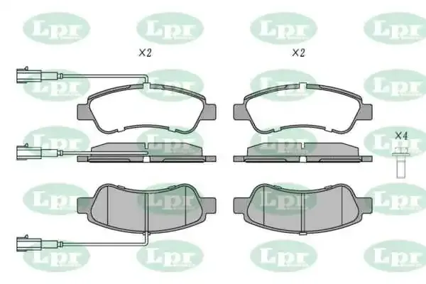 Задні гальмівні колодки 05P1902 LPR