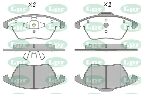 Передні тормозні колодки 05P1248 LPR