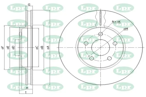 Гальмівні диски передні F1031V LPR