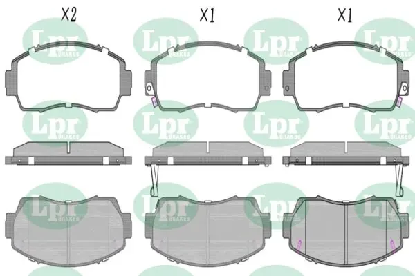 Передні тормозні колодки 05P1634 LPR