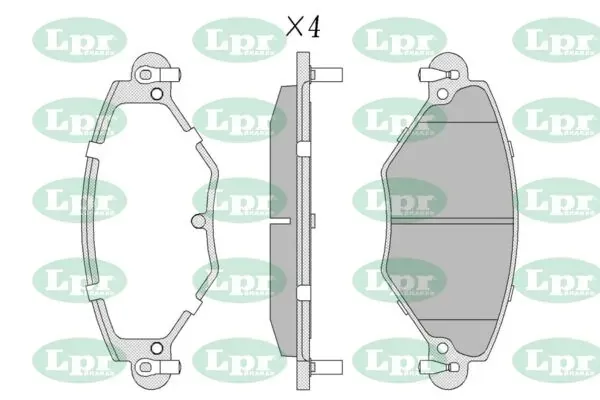 Передні тормозні колодки 05P793 LPR