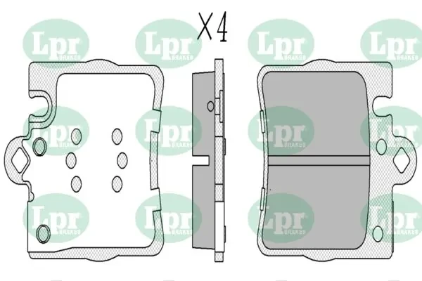Задні гальмівні колодки 05P957 LPR