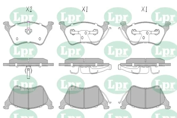 Задні гальмівні колодки 05P912 LPR