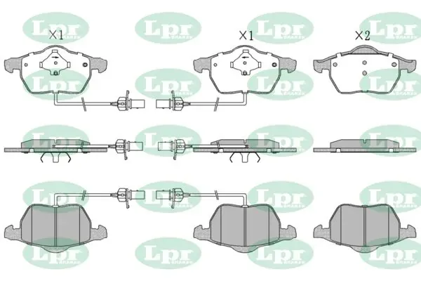 Передні тормозні колодки 05P790 LPR