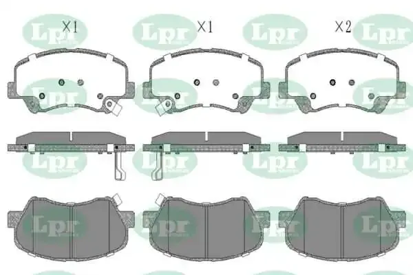 Передні тормозні колодки 05P1744 LPR