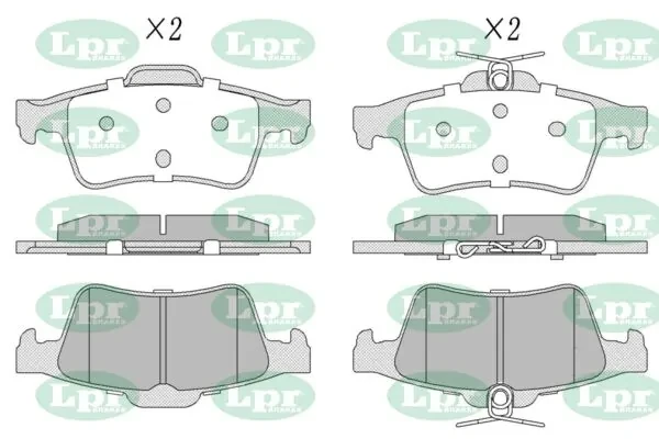 Задні гальмівні колодки 05P1189 LPR