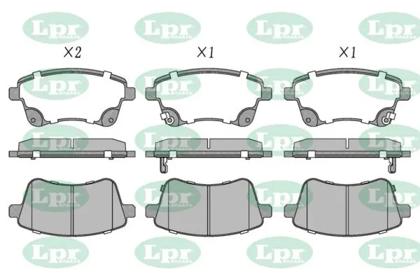 Передні тормозні колодки 05P1623 LPR