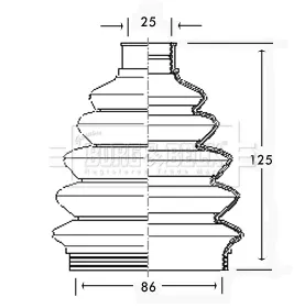 Пильник ШРУСа зовнішній BCB2302 Borg&beck