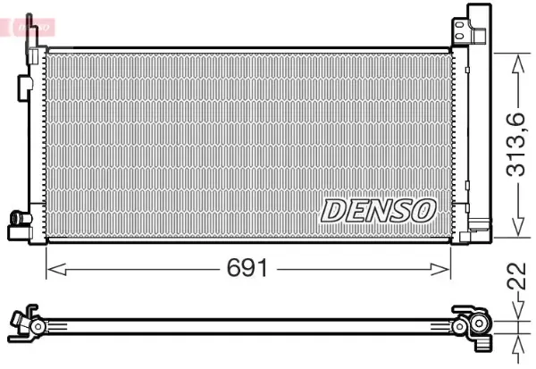 Радіатор кондиціонера DCN50124 Denso