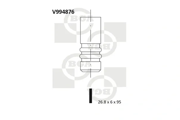 Клапан впускний V994876 BGA