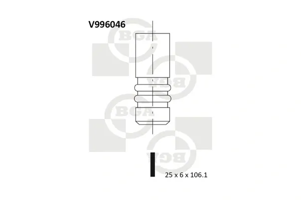 Клапан випускний V996046 BGA