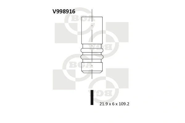 Клапан впускний V998916 BGA