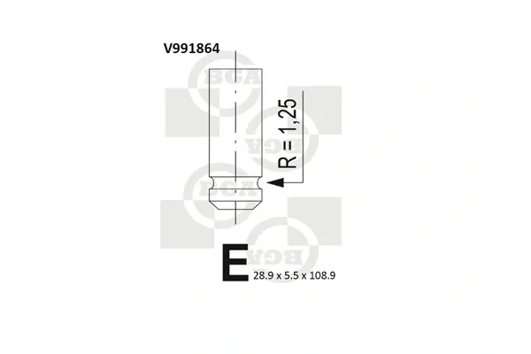 Клапан випускний V991864 BGA